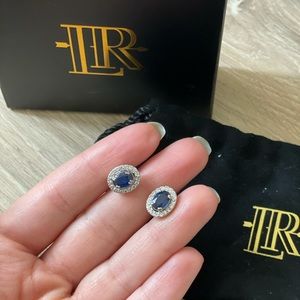 Lisa Robertson QVC sapphire earrings